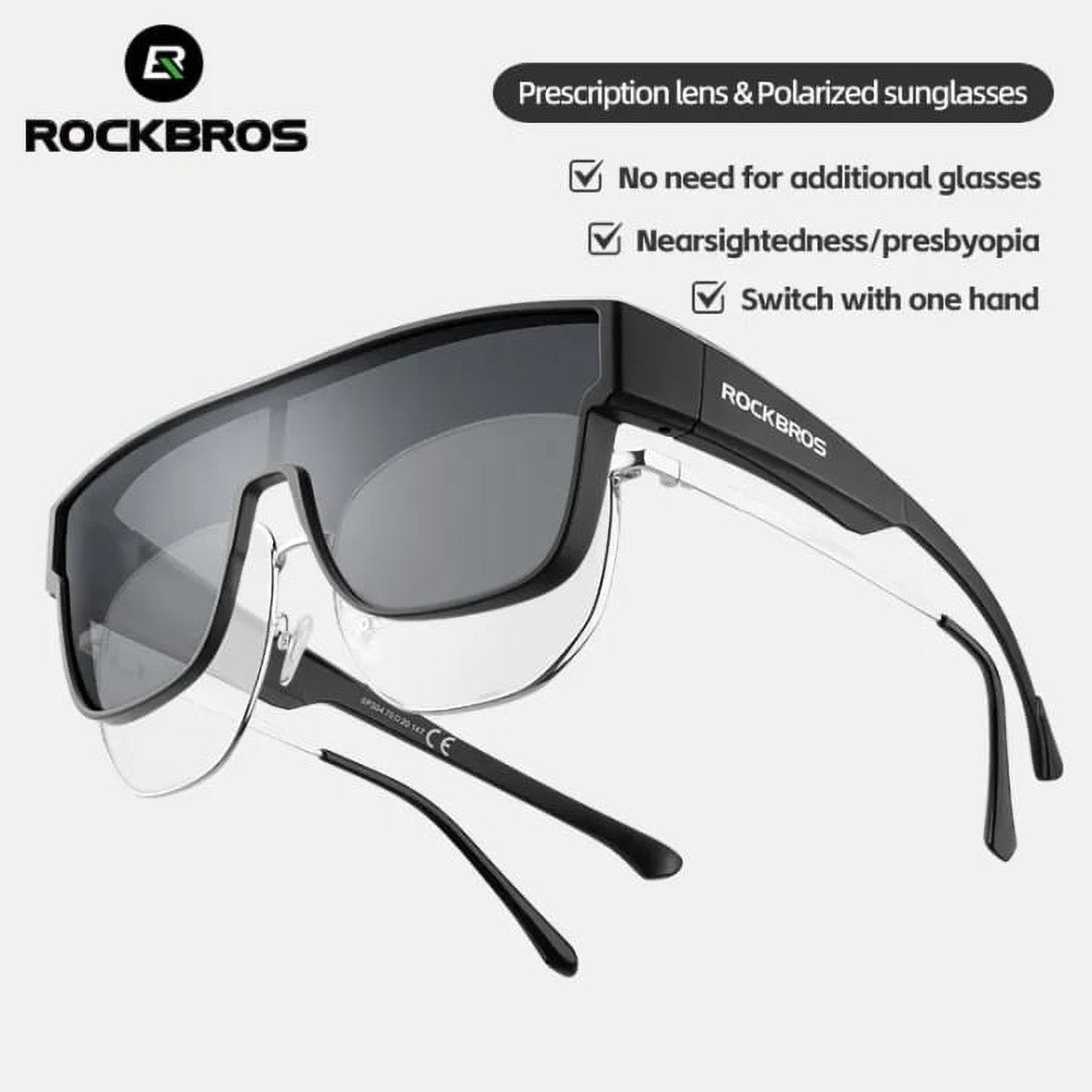 Rockbros SP304 polarizētās riteņbraukšanas brilles - melnas