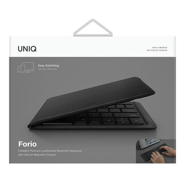 Uniq Forio Bluetooth salokāmā tastatūra, melna/pusnakts melna