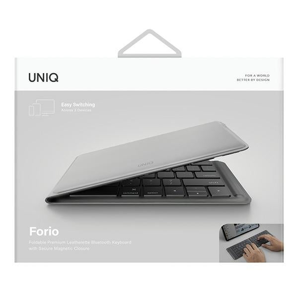 Salokāma tastatūra Uniq Forio Bluetooth, pelēka/krīta pelēka