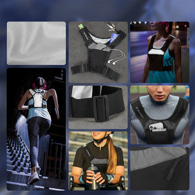 Wozinsky WKDB1 atstarojošā skriešanas veste - melna