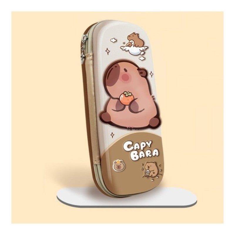 Ietilpīgs zīmuļu maciņš V1, brūns