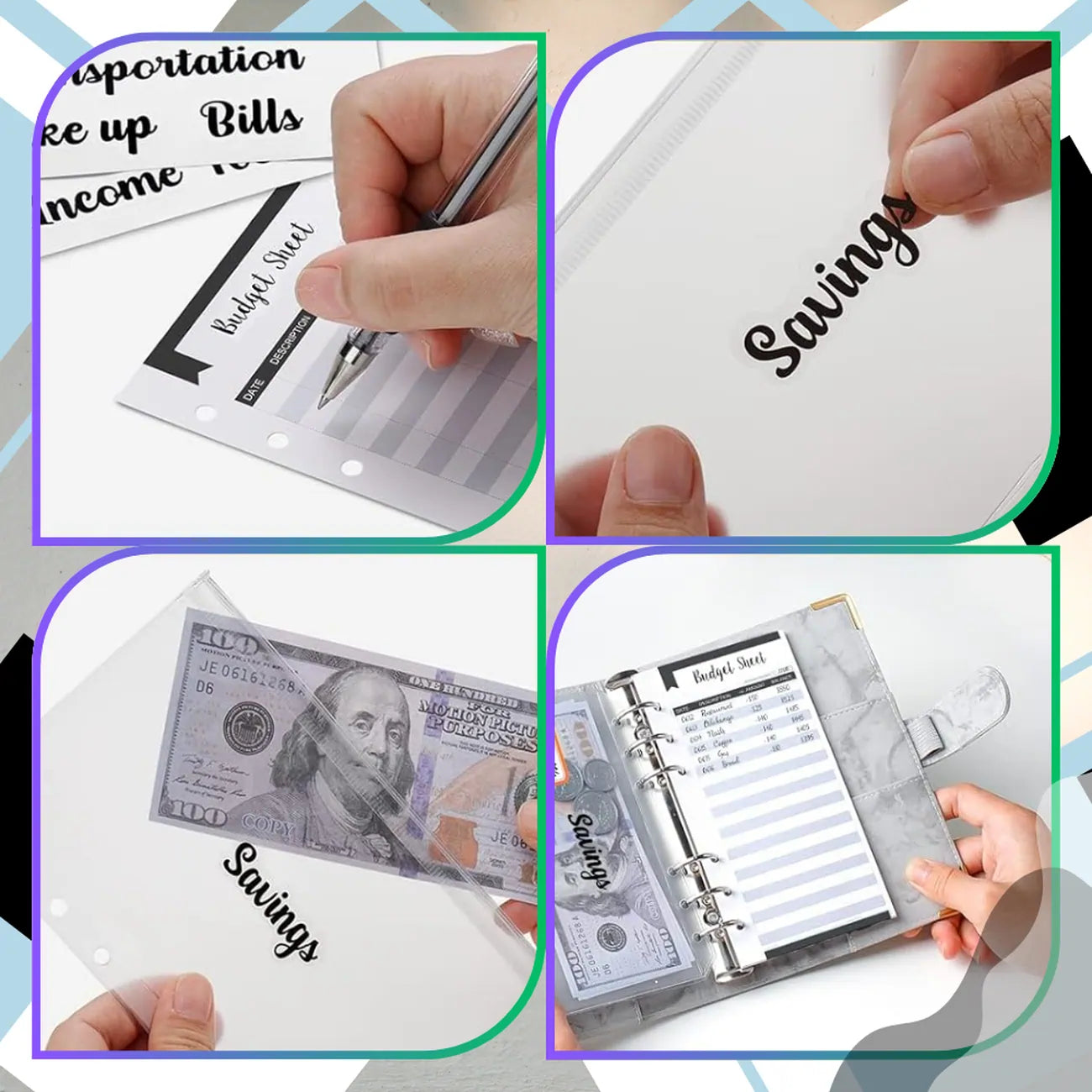 Finanšu plānošanas mape, pelēks komplekts