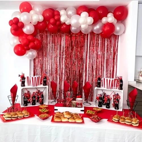 Folijas aizkars R180 sarkans