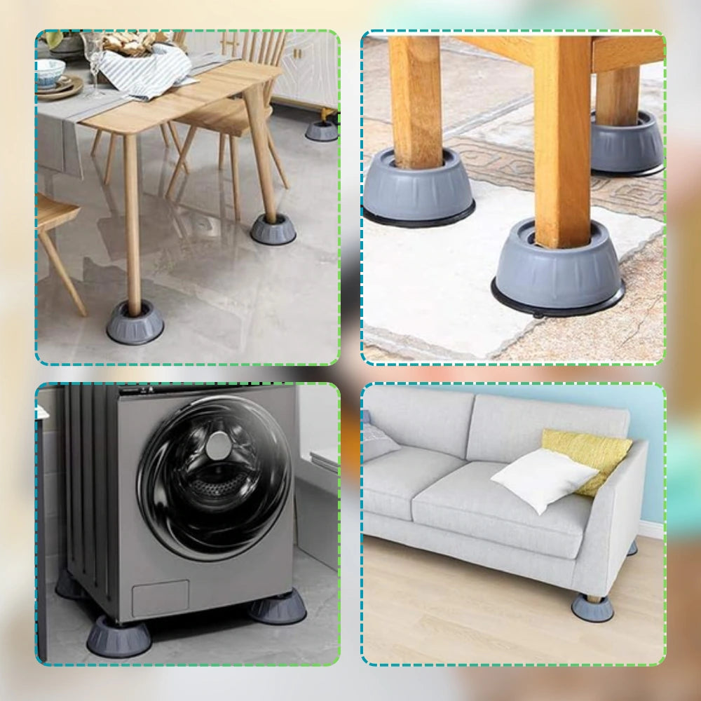 Gumijas vibrācijas slāpētāji veļas mašīnai, žāvētājam, ledusskapim, 4 gab.