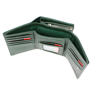 Pierre Cardin 02 LEAF 108 žalia piniginė zielony