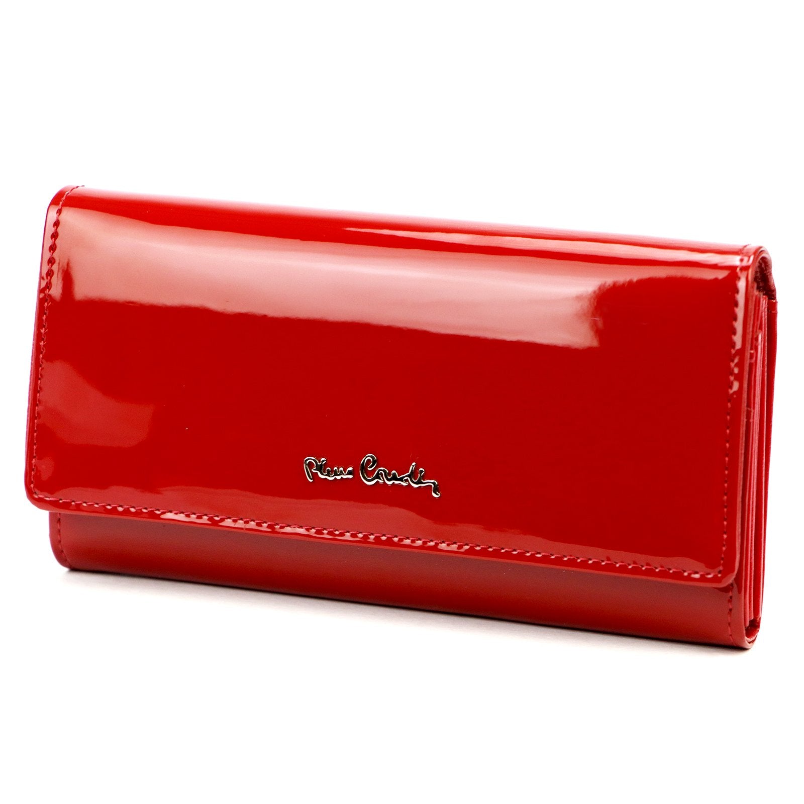Pierre Cardin 07 SHINY 100 raudona piniginė czerwony