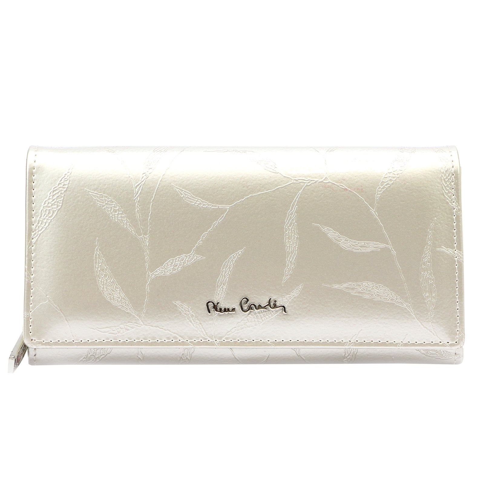 Pierre Cardin 02 LEAF 106 kreminė odinė piniginė cream