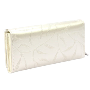 Pierre Cardin 02 LEAF 106 kreminė odinė piniginė cream