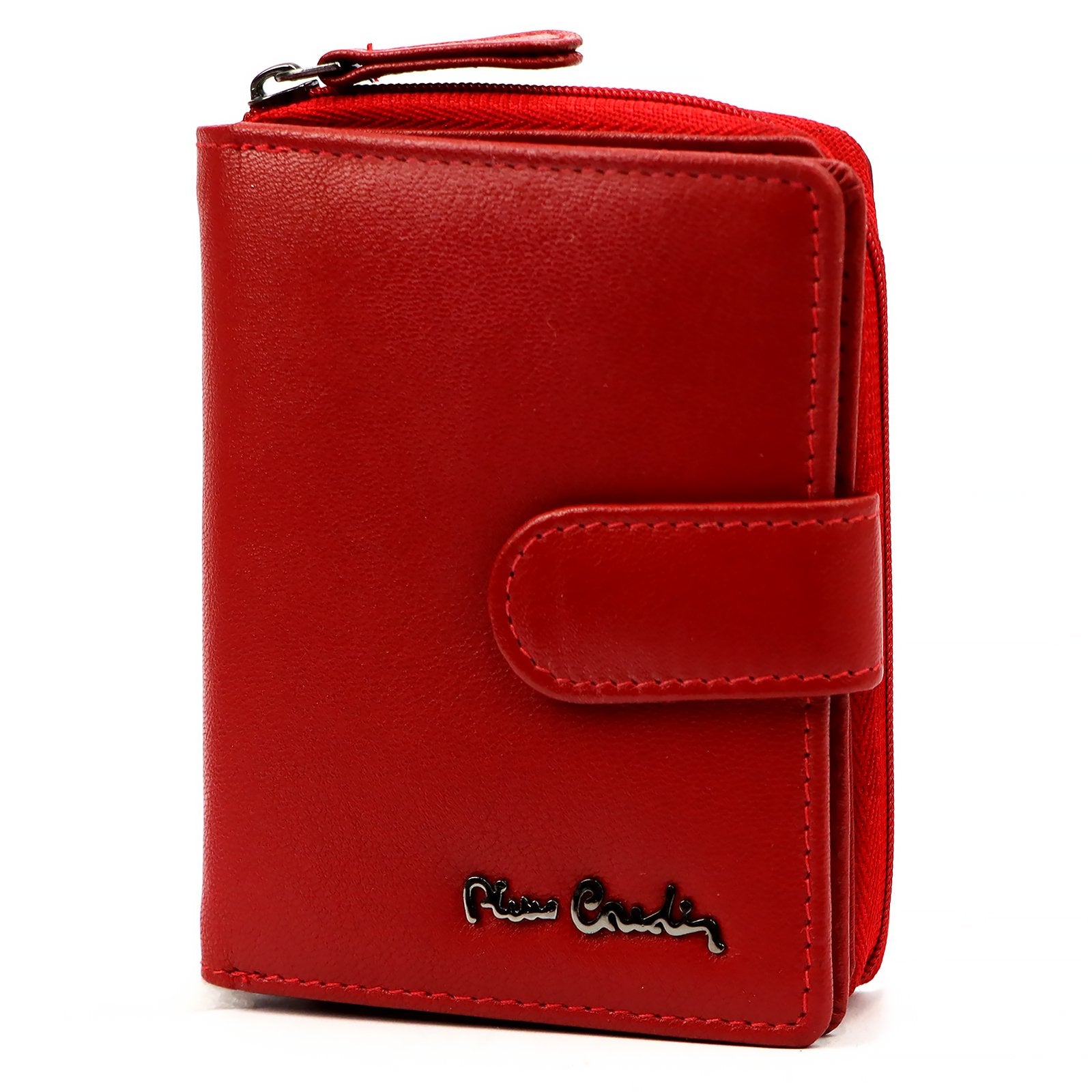 Pierre Cardin TILAK155 2510 raudona odinė piniginė czerwony