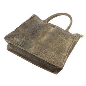 Luka 26-167 CROCO tamsi taupe odinė rankinė taupe scuro