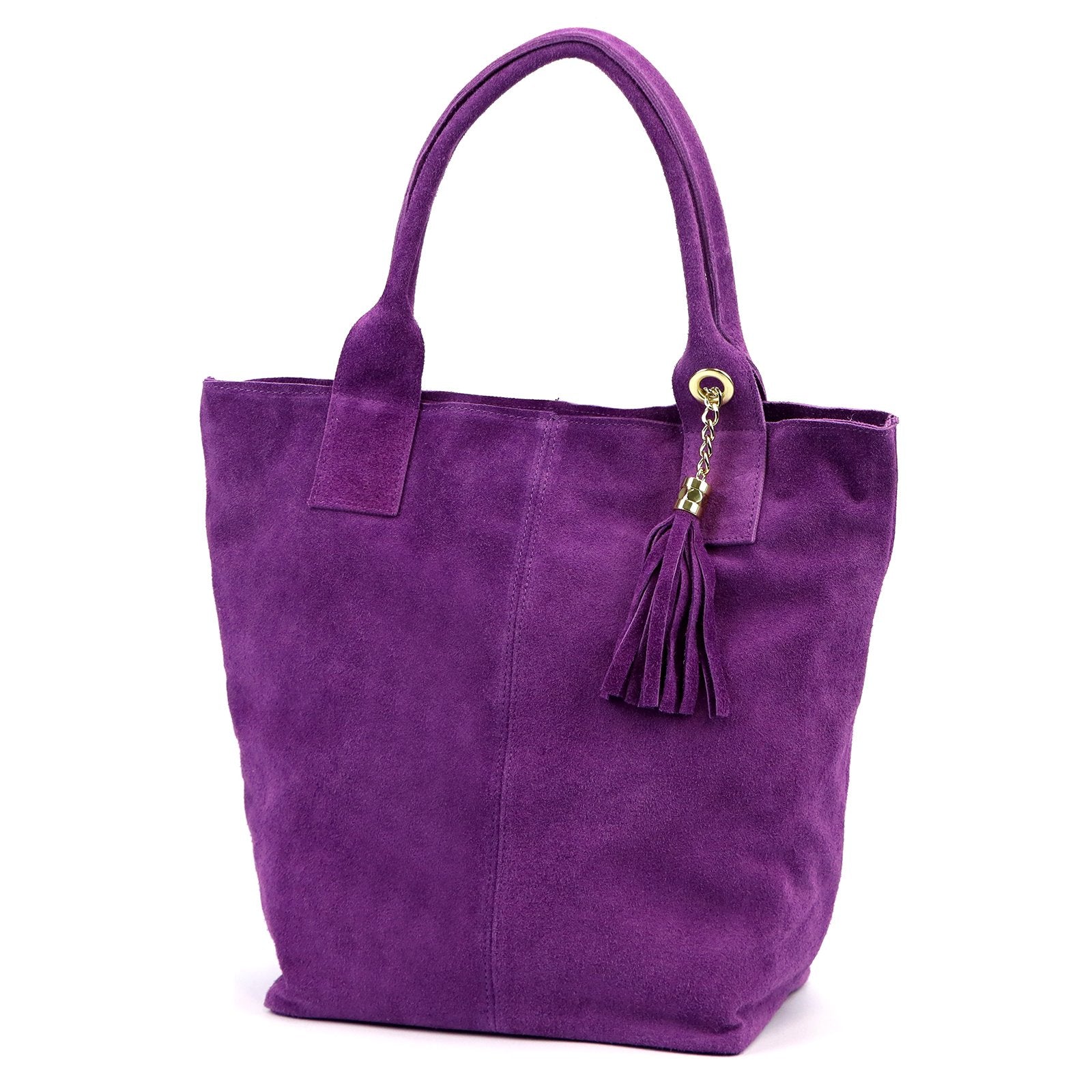 Luka 26-026 violetinė natūralios odos rankinė fioletowy