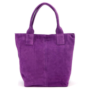 Luka 26-026 violetinė natūralios odos rankinė fioletowy