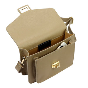 Luka 26-061 DOLLARO taupe natūralios odos rankinė taupe
