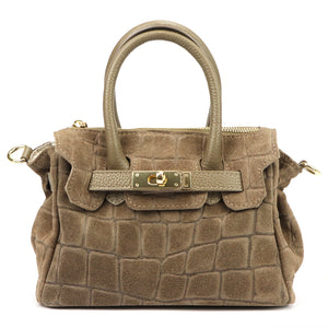 Luka 26-146 MINI CROCO fango odinė rankinė fango