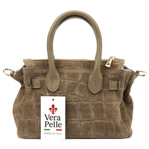 Luka 26-146 MINI CROCO fango odinė rankinė fango