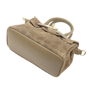 Luka 26-146 MINI CROCO fango odinė rankinė fango