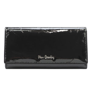 Pierre Cardin 02 LEAF 100 juoda odinė piniginė czarny