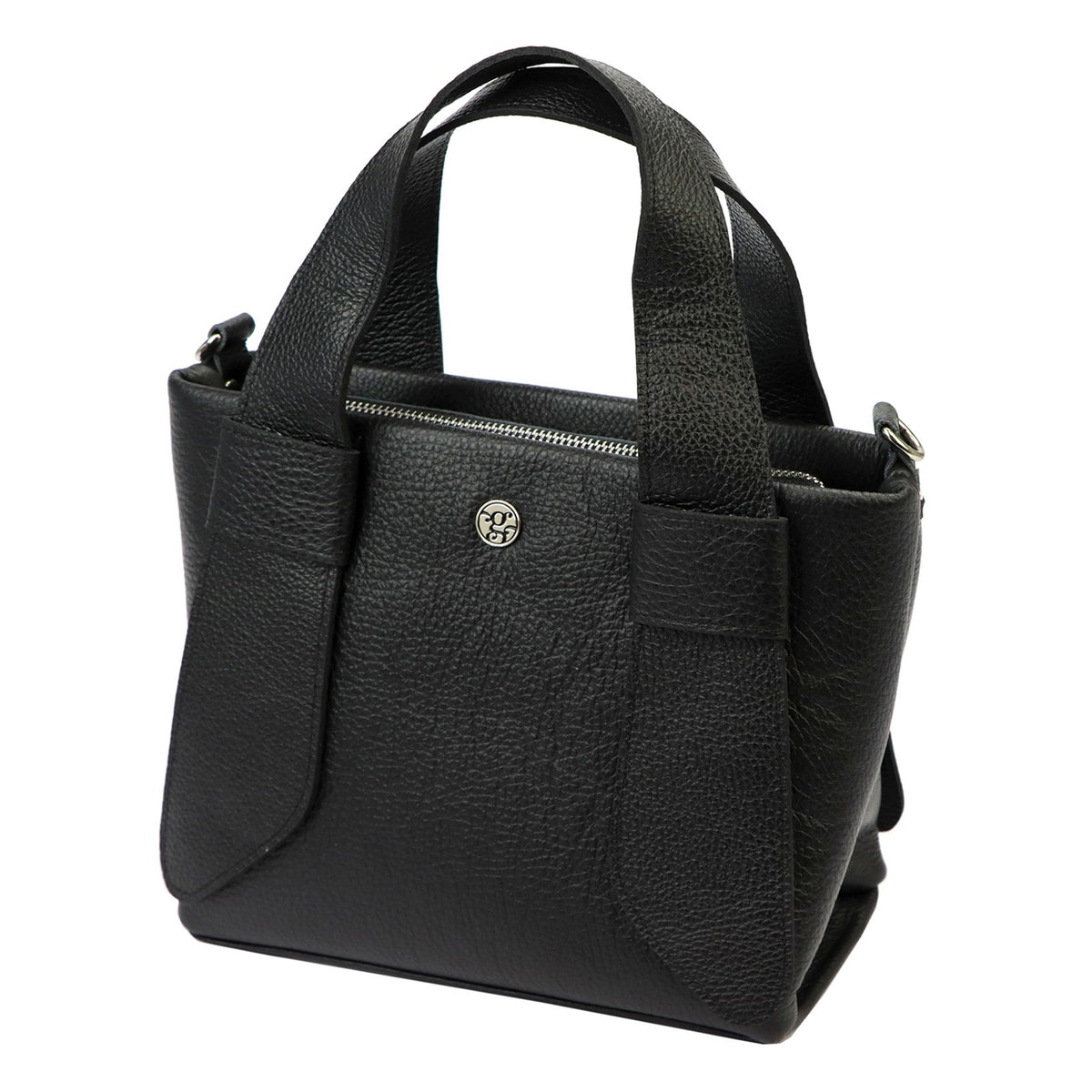 Gregorio SA827 juoda natūralios odos rankinė czarny