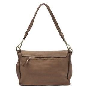 VS 058 tamsios taupe spalvos natūralios odos rankinė taupe scuro