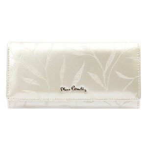Pierre Cardin 02 LEAF 100 kreminė natūralios odos piniginė cream