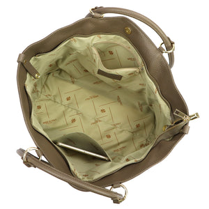Luka 26-180 DOLLARO tamsiai taupe odinė rankinė taupe scuro