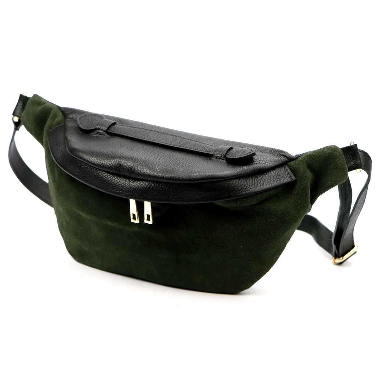 Luka 26-020 juoda ir tamsiai žalia odinė rankinė czarny + ciemny zielony