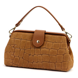 Luka 26-156 CROCO camel-2 natūralios odos rankinė camel-2