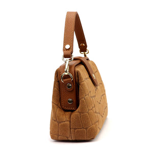 Luka 26-156 CROCO camel-2 natūralios odos rankinė camel-2