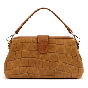 Luka 26-156 CROCO camel-2 natūralios odos rankinė camel-2