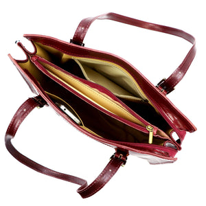 Florence 54 bordo odinė rankinė bordo