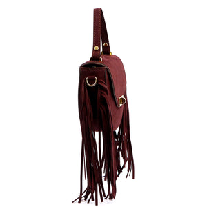 Luka 25-065 bordo natūralios odos rankinė bordo