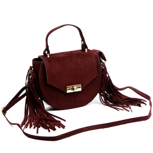 Luka 25-065 bordo natūralios odos rankinė bordo