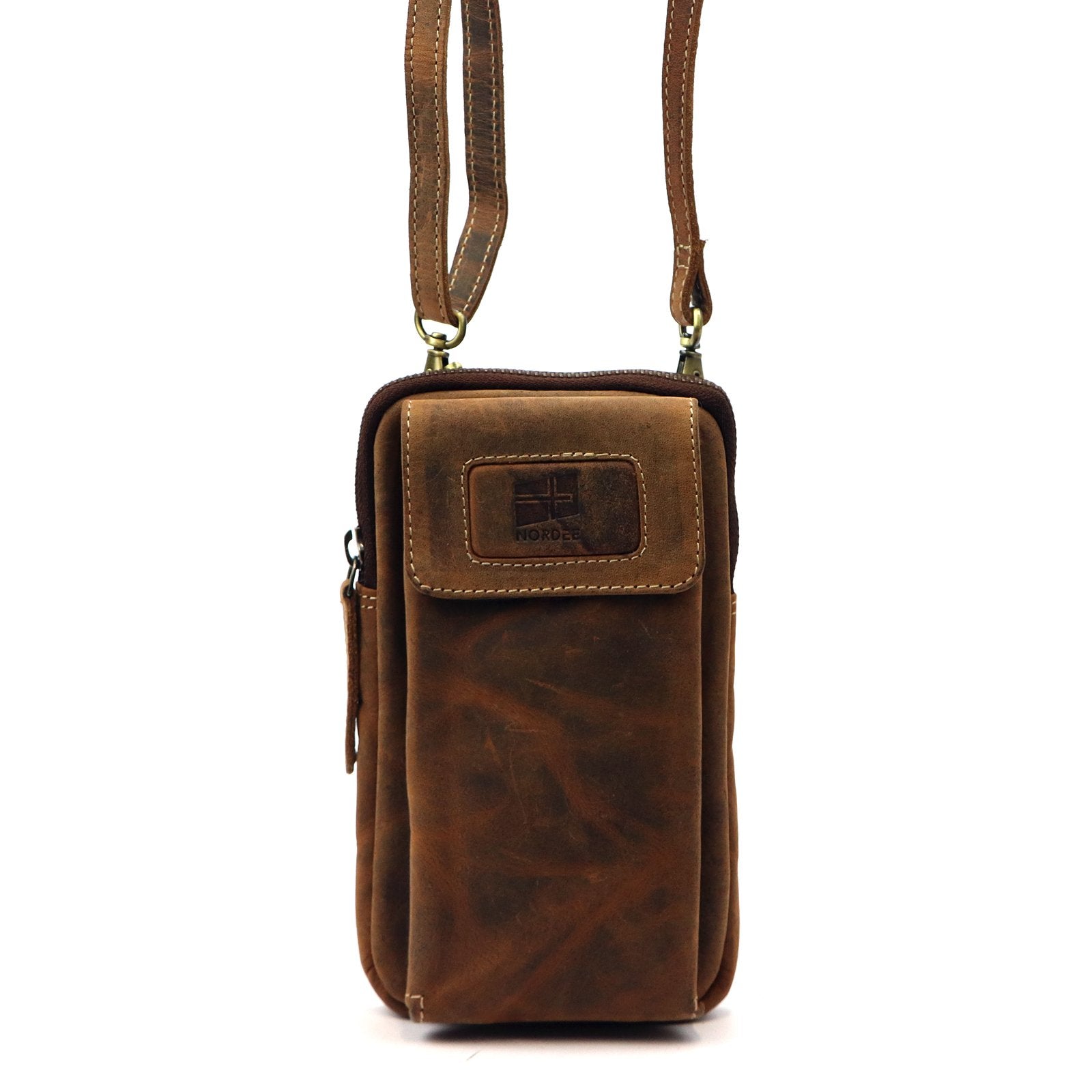 Nordee DOH-SP-03 konjako spalvos odinė rankinė cognac
