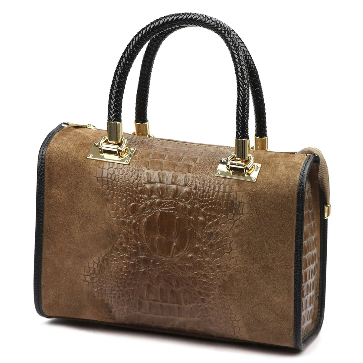 Luka 25-088 CROCO moka natūralios odos rankinė mokka