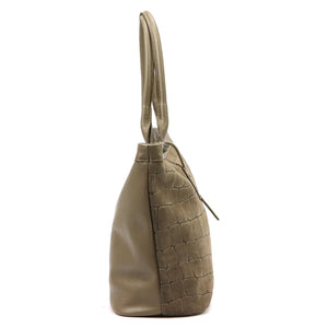 Luka 25-007 CROCO 2w1 tamsi taupe odinė rankinė taupe scuro