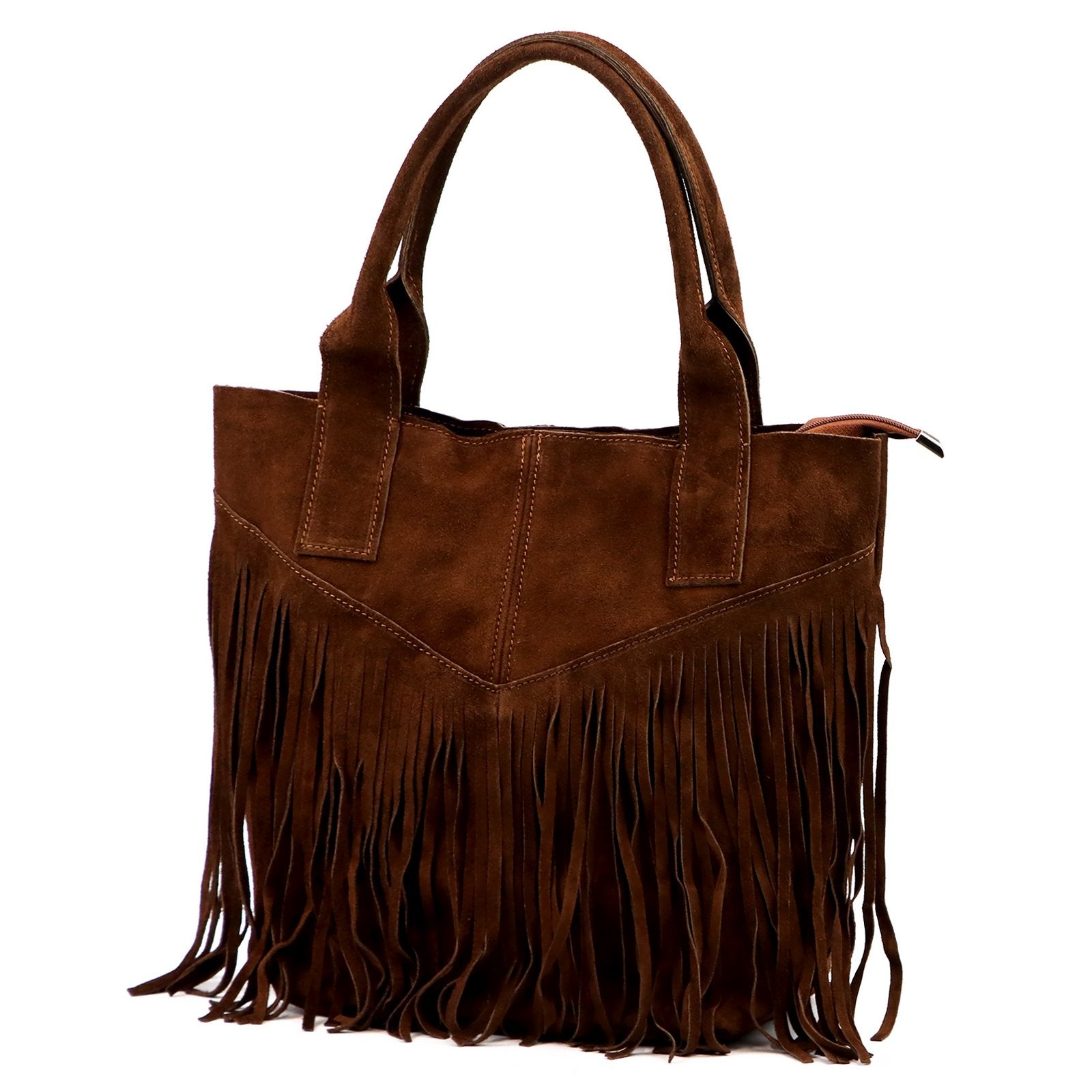 Luka 25-012 ruda natūralios odos rankinė brązowy