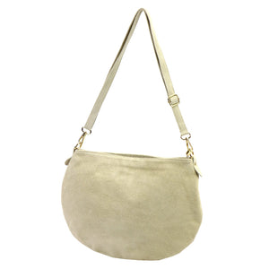 Luka 26-098 smėlio spalvos zomšinės odos rankinė beż