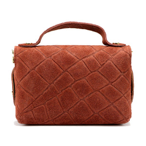 Luka 26-106 CROCO plytų spalvos odinė rankinė ceglasty