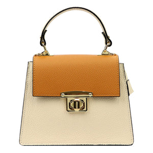 Luka 20-051 L DOLLARO smėlio ir kupranugario spalvos natūralios odos rankinė beż + kamel