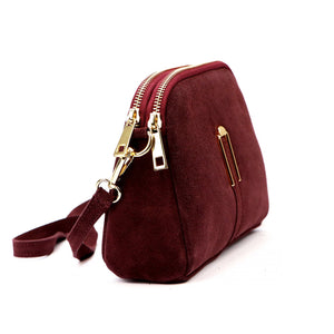 Luka 25-084 bordo spalvos natūralios odos rankinė bordo