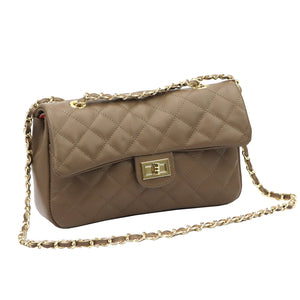 Camilla PREMIUM 10.018 MIDI SAVAGE tamsi taupe odinė rankinė taupe scuro