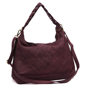 VS 081 bordo natūralios odos rankinė burgund