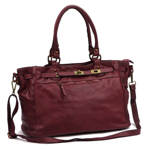VS 052 bordo natūralios odos rankinė bordo