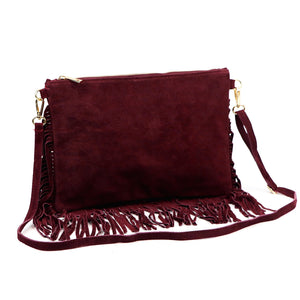 Luka 25-017 bordo spalvos odinė rankinė bordo