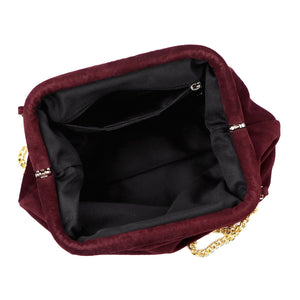 Luka 25-031 bordo spalvos odinė rankinė bordo