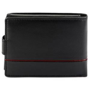 Pierre Cardin YS605 8806A juoda ir raudona odinė piniginė czarny + czerwony