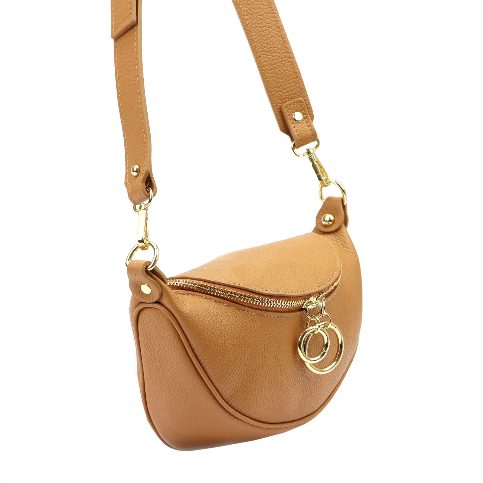 Luka 20-033 DOLLARO odinė rankinė, camel-1 camel-1