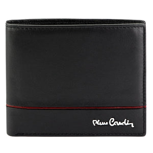 Pierre Cardin YS605 324 juoda ir raudona piniginė czarny + czerwony