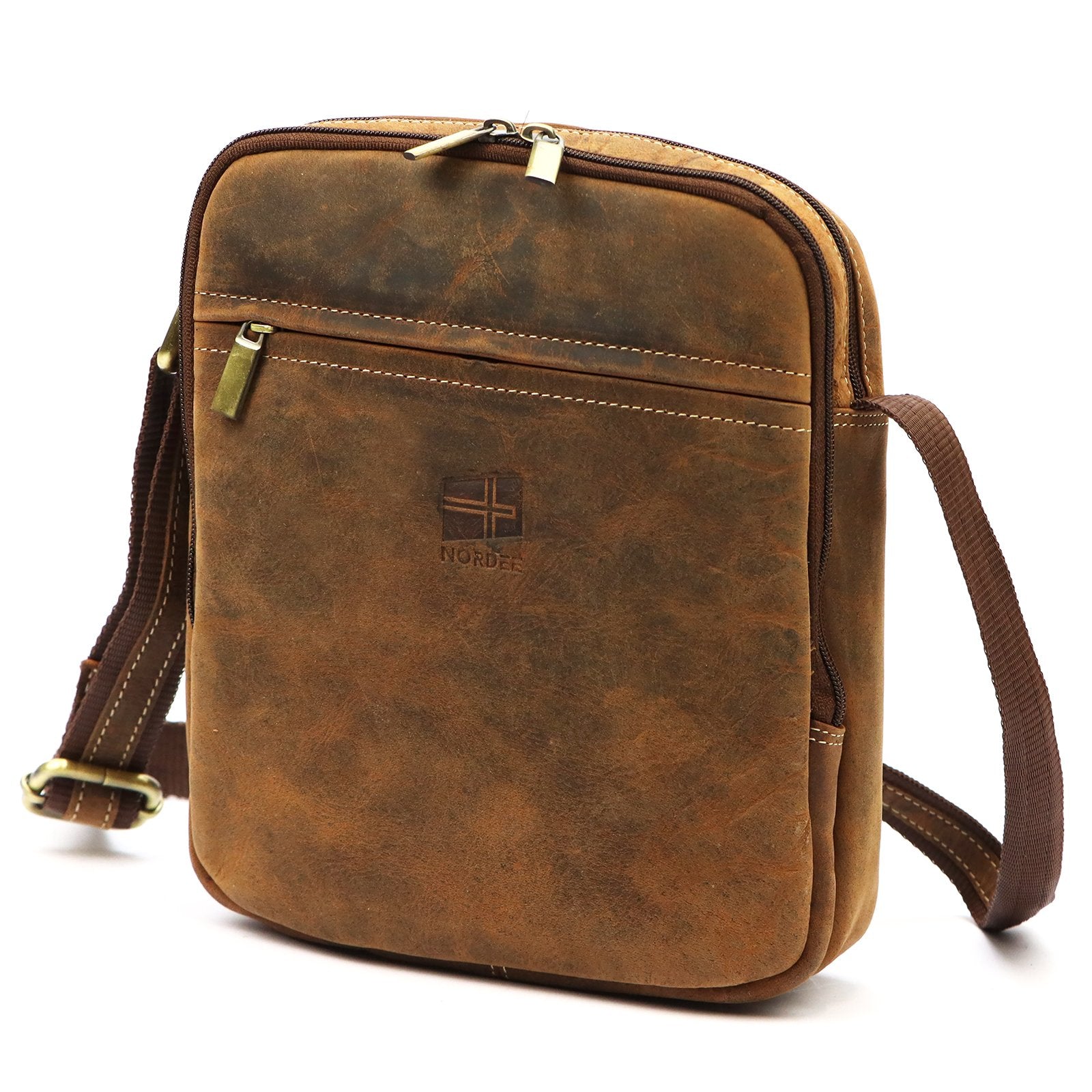 Nordee DOH-GM-07 konjako spalvos odinė rankinė cognac