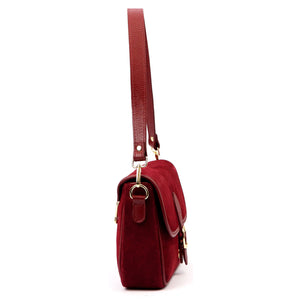 Luka 25-036 bordo spalvos natūralios odos rankinė bordo